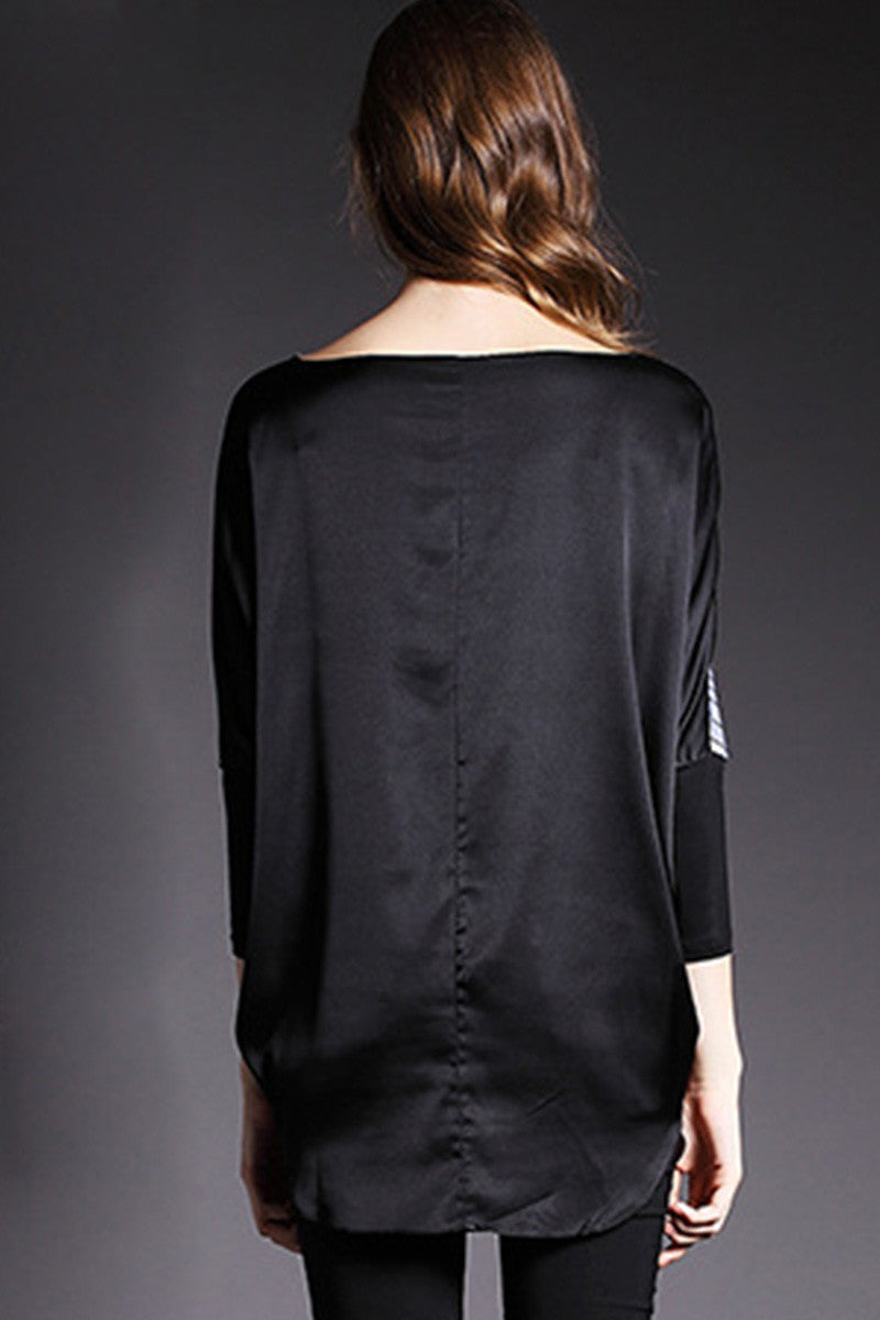 Batwing Sleeve Digital Printing Tops