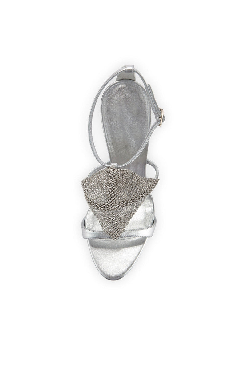 [50% OFF TILL 7 APR] Rhinestone Open Toe Caged Buckle Shandals