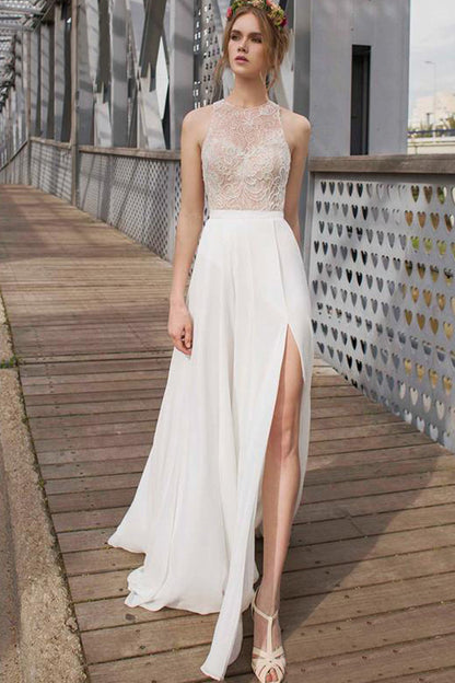 Round Neck Rosette Lace Top Rosette Party Dress