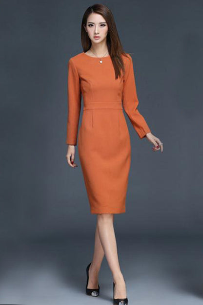 Round Collar Elegant Slim Party Dress