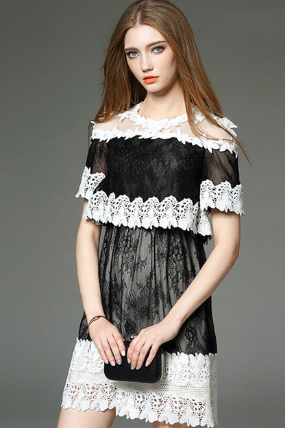 ELEGANT LESBIAN SHORT SLEEVE VINTAGE CASUAL DRESS