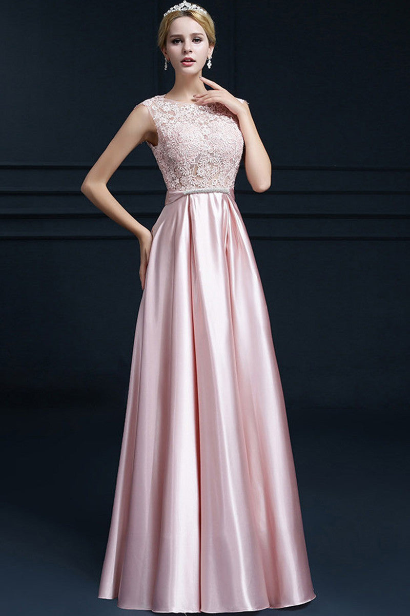Deep V Neck Floral Lace Empire Waist Backless Bowknot Long Dress
