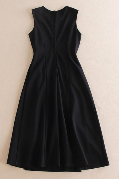 Rose Sequin Emboridered Sleeveless Dress