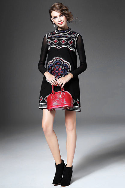 Tribal Printing Shift Dress