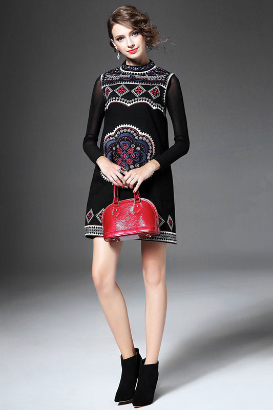 Tribal Printing Shift Dress