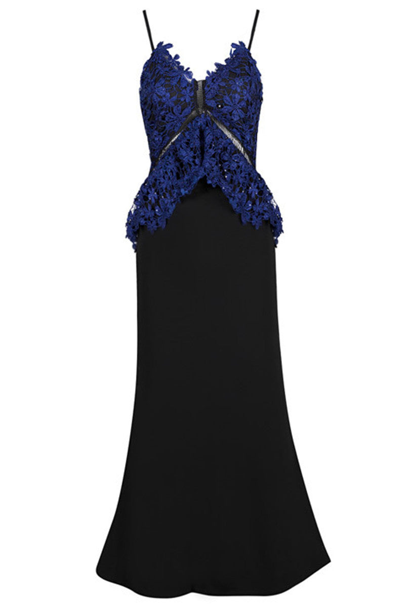 Strap Rosette Top With Midi Fishtail Club Dress