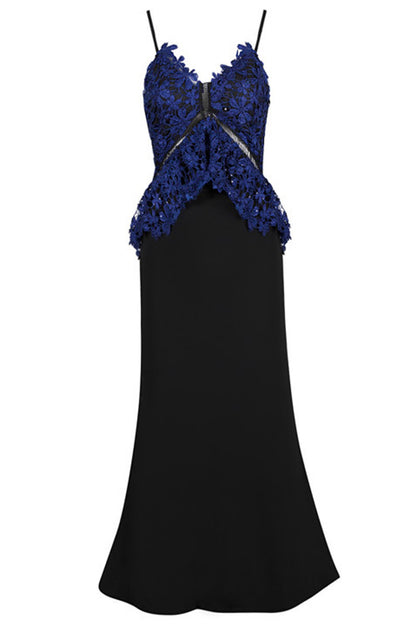Strap Rosette Top With Midi Fishtail Club Dress