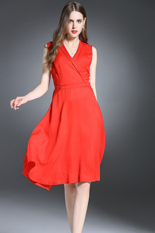 Elegant V Neck Sleeveless Ball Gown