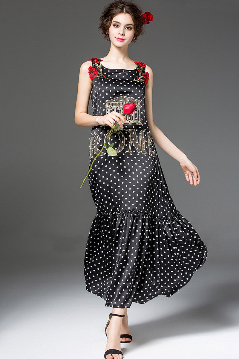 SLIM CASUAL PRINT AND FLORAL BOAT NECK SLEEVELESS COCKTAIL PARTY DRESS