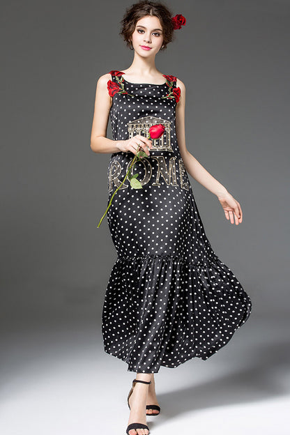 SLIM CASUAL PRINT AND FLORAL BOAT NECK SLEEVELESS COCKTAIL PARTY DRESS