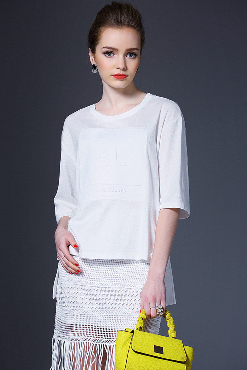 Casual Half Sleeve Round Neck Pure Shirt