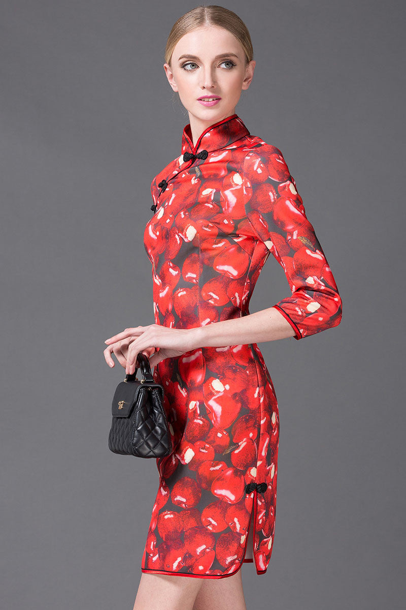 Fruit Pattern Cheongsam - NJOYDRESS - 2