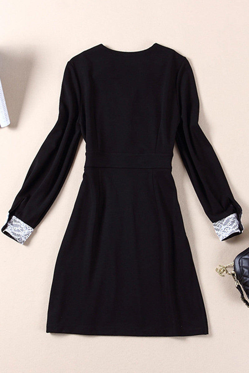 Lace Waist Tunic Short Dress