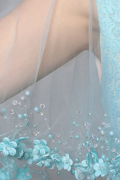Deep Cleavage-V Shade With Cappa Prom Party Dress
