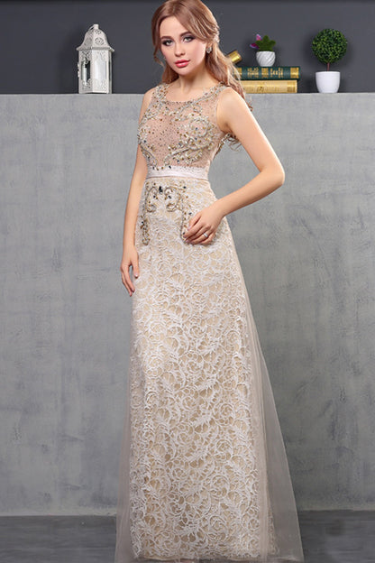 Multi Beaded  Totem Maxi Prom Party Dress