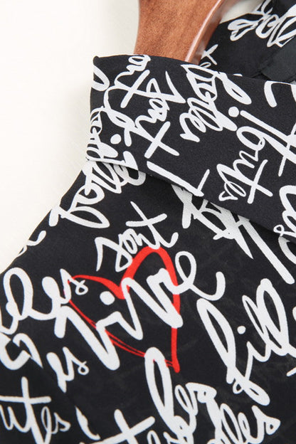 Character Scrawl  Printted Shirtdress - NJOYDRESS - 3