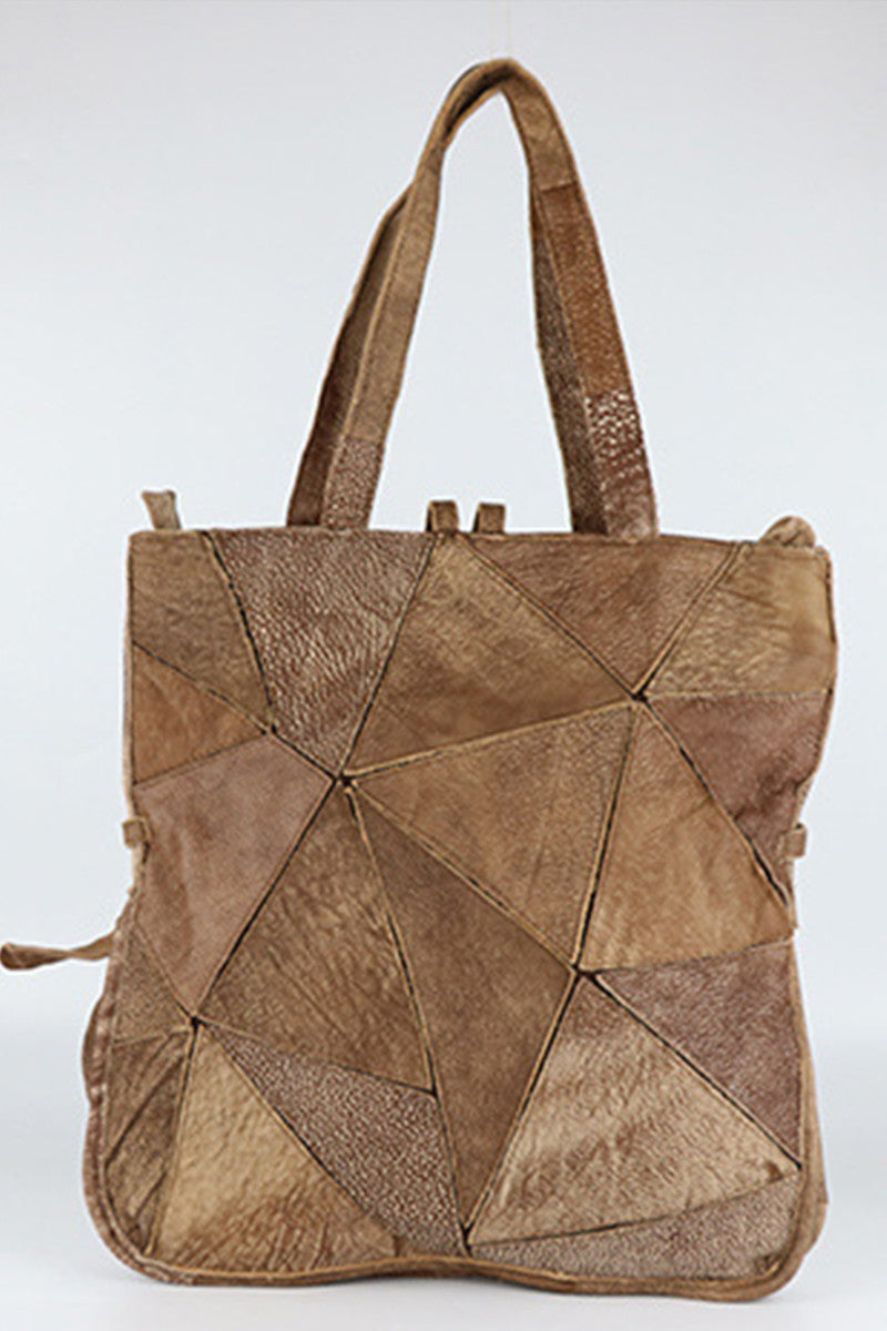 Multed Paneled Stripe Crossbody Bag Tote Bag