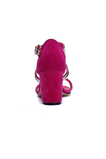 [30% OFF TILL 7 APR] Ankle Stap Suede Leather Chunky Sandals
