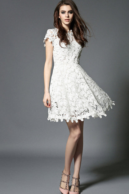 Full Lace With Beaded Little Fit-and-Flare Dress