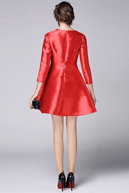 Elegant Twill Satin With Emborider Spencial Cutting Dress