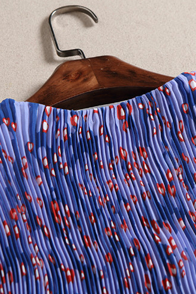 V Neck Sleeveless Pleated Vacation Short Dress With Belt