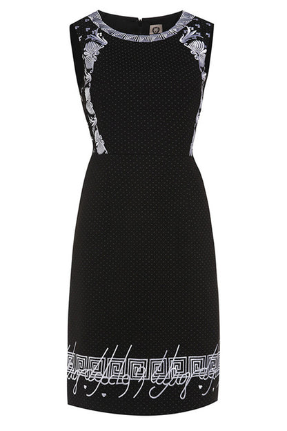 Round Collar  Embroidery Slim Wrap  Dress