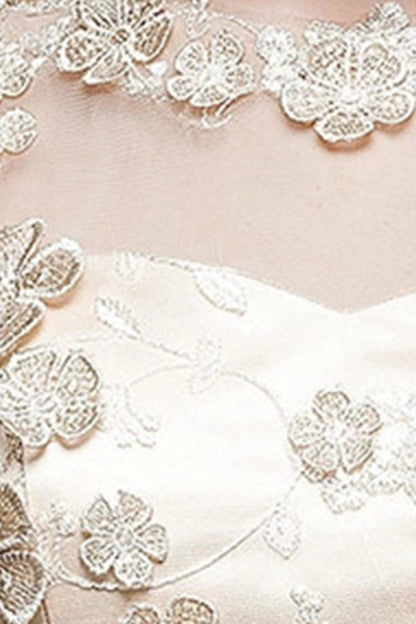Rosette Lace Back Short Flare Little Party Dress