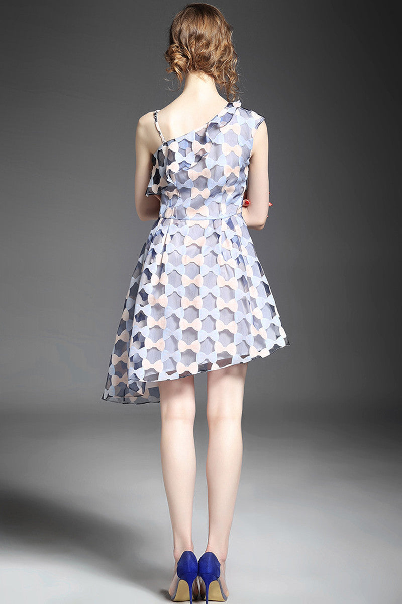 WOMEN'S PRINT AND FLORAL SEXY OFF SHOULDER MIDI DRESS