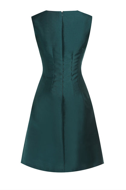 Round Collar Beaded Applique Full Dress
