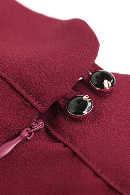 [30% OFF TILL 8 APR] Grace Stand Collar Formal Slim OL Midi Dress