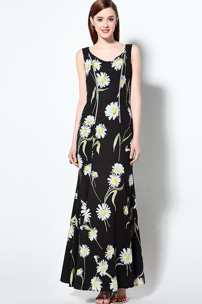 Daisy Floral Little Fishtail Long Vacation Dress