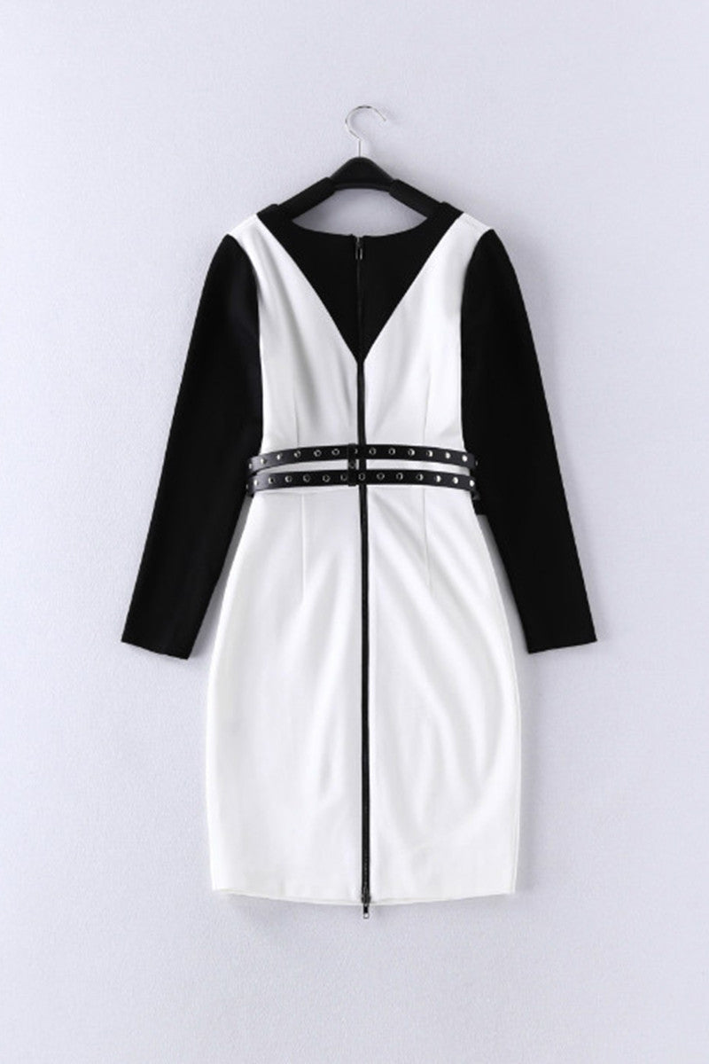WOMEN'S WEAR TO WORK LONG SLEEVE CASUAL MIDI DRESS
