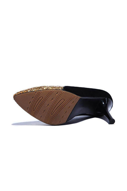 [30% OFF TILL 8 APR] Bling Pointed Toe High Heeled Pumps