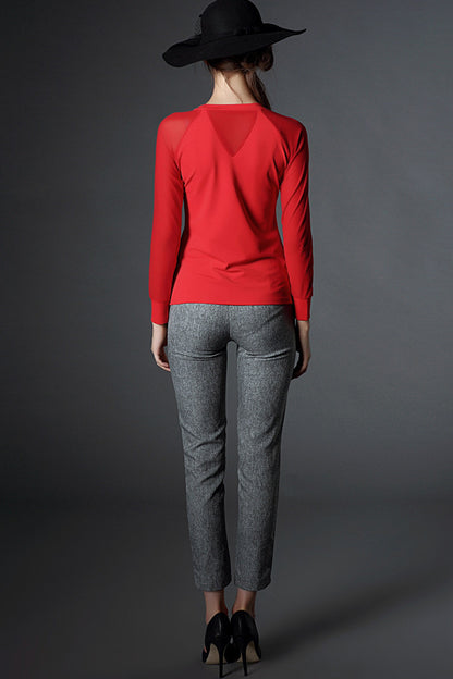 Casual Knit Raglan Top