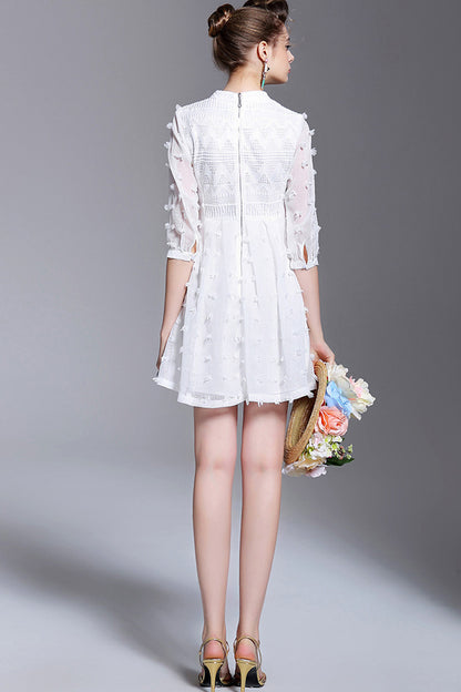 [30% OFF TILL 8 APR] Grace Chiffon Sheer Half Sleeve Formal Dress With Kints