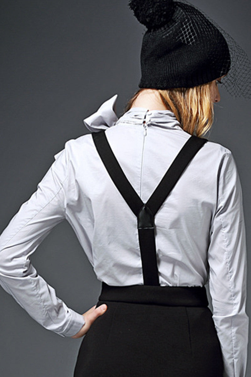 Little Turtle Bowknot Neck  Slim Shirt - NJOYDRESS - 3