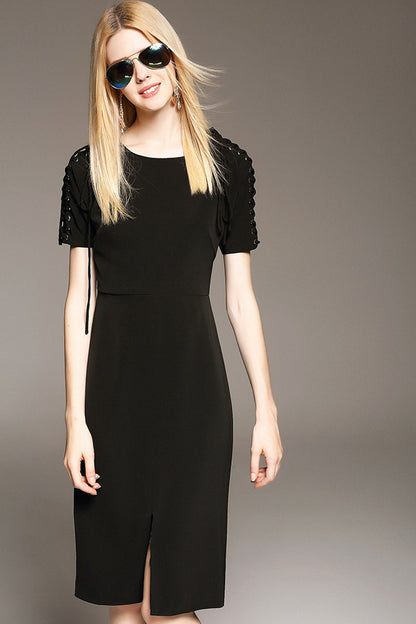 Women's Elegant Short White Dress Wear To Work A-line Dress