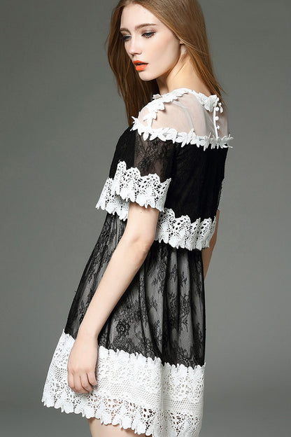 ELEGANT LESBIAN SHORT SLEEVE VINTAGE CASUAL DRESS