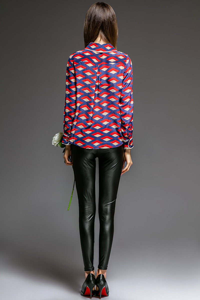 Color Grid Button Down Shirts - NJOYDRESS - 3