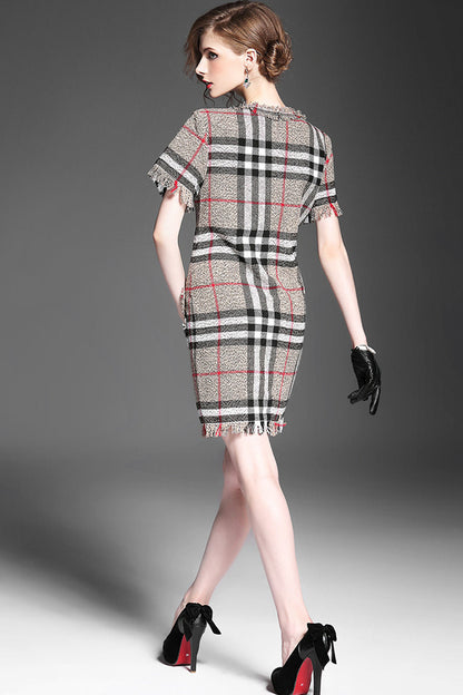 Raw Edge Shift Dress