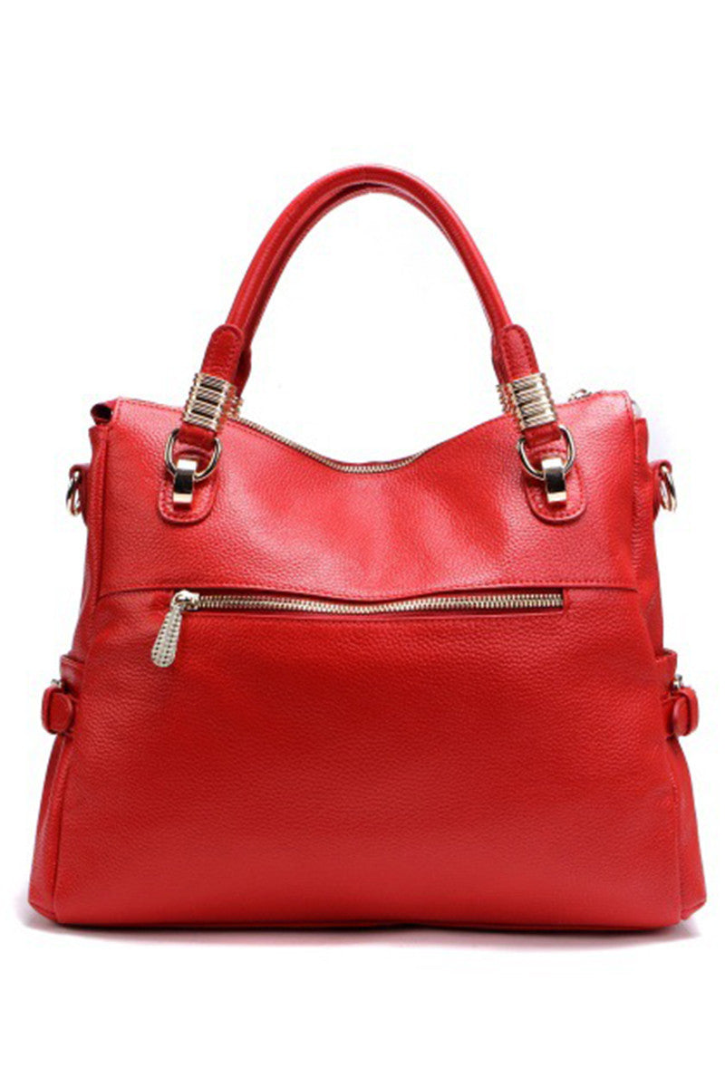 Lichee Genuine Leather Satchel Briefcase Shoulder Handbag