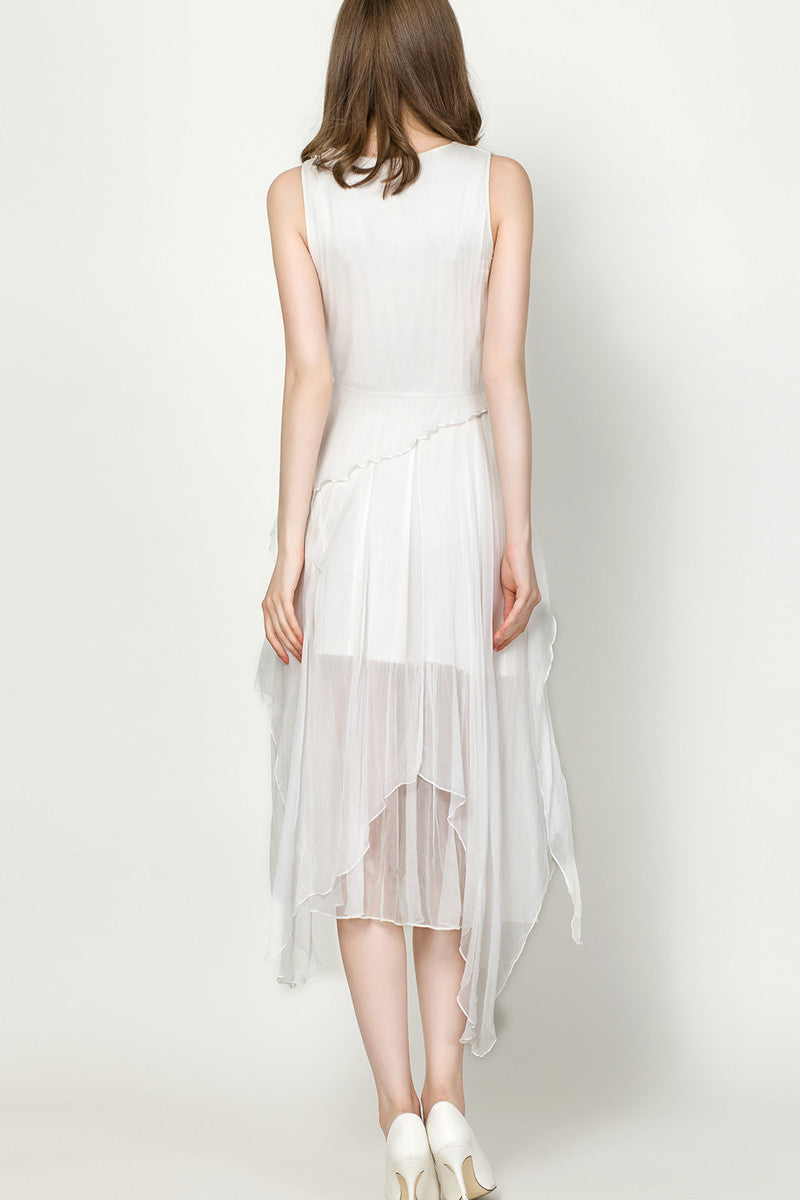 Chiffon Summer Layer A-line Sleeve Dress
