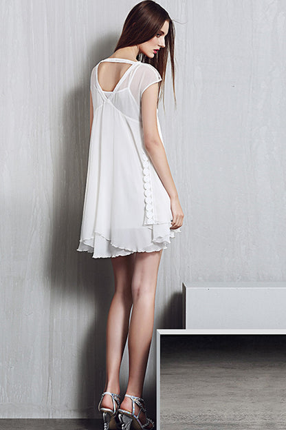 [50% OFF TILL 8 APR] Irregularity Hollow-Out Lace Embroidery Cocktail Wrap