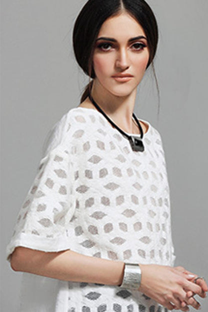 Spring Radiance Mix Lace 1/2 Flared Sleeve Top