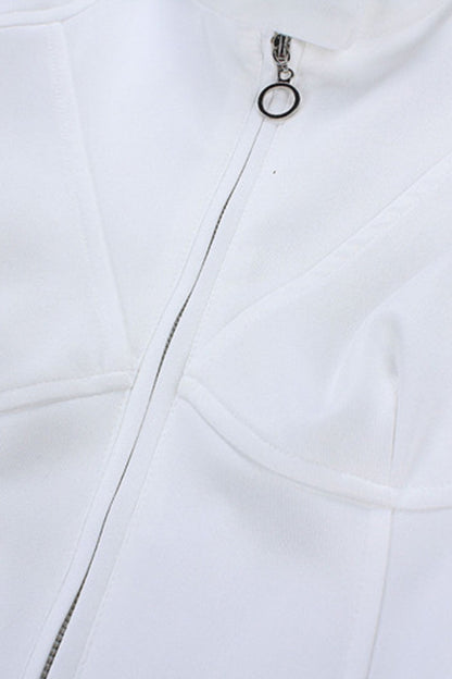 Little Mock Neck 3/4 Sleeve Pleated Tops