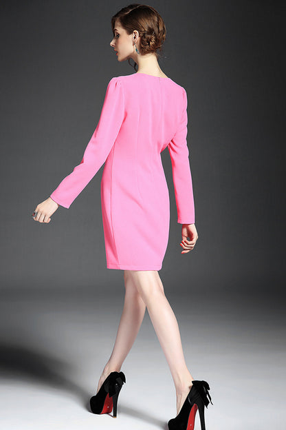 WOMEN'S SLIM WEAR TO WORK LONG SLEEVE DRESS