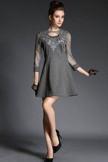 1 Women's Garden Party Dress Party Embroidery Cocktail Dress - NJOYDRESS - 3