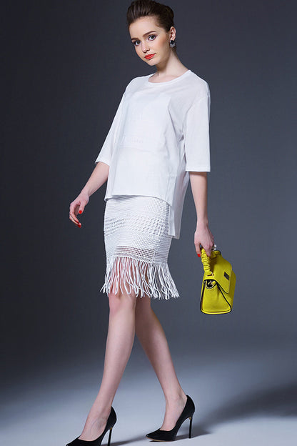 Casual Half Sleeve Round Neck Pure Shirt