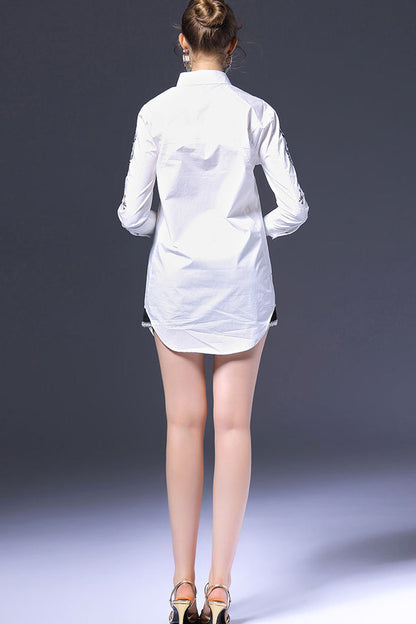 Celadon Emboridered Long Blouse