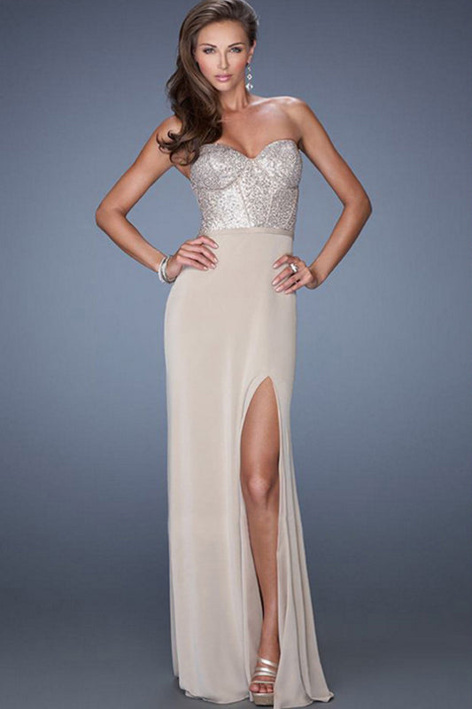 Corset With High Side Slit Dress